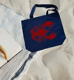 Large lobster beach Tote Bag