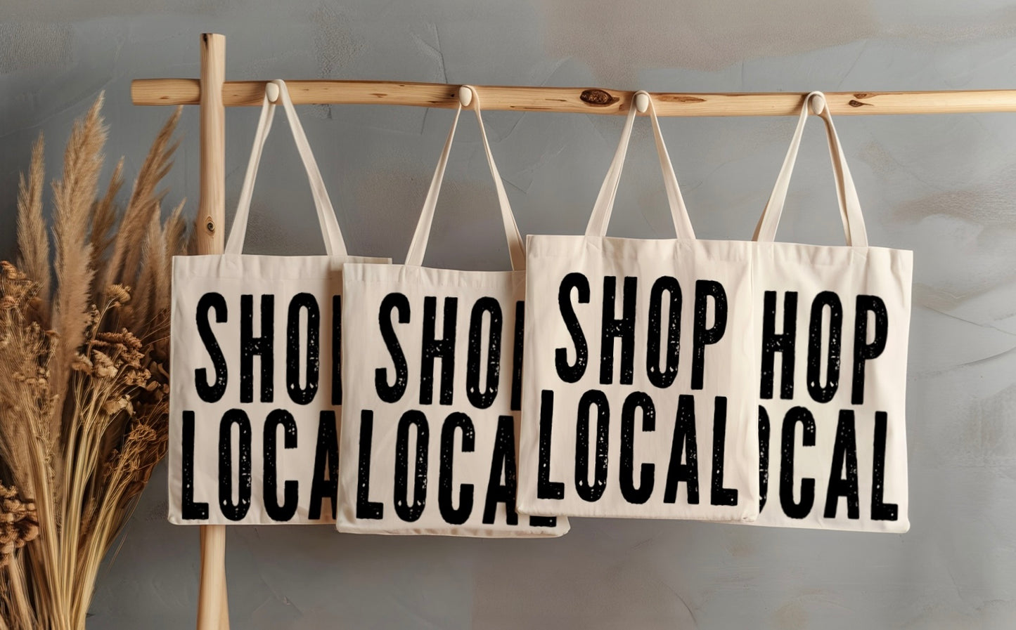 Shop Local small tote bag • distressed