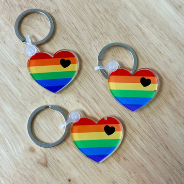 IMPERFECT Pride heart keychain