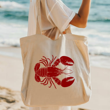 Large Lobster beach Tote Bag