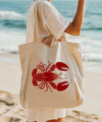 Large Lobster beach Tote Bag