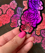 A|R Pink Roses Holographic Sticker