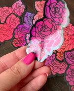 A|R Pink Roses Holographic Sticker