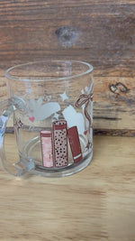 Boho book lover Glass coffee mug