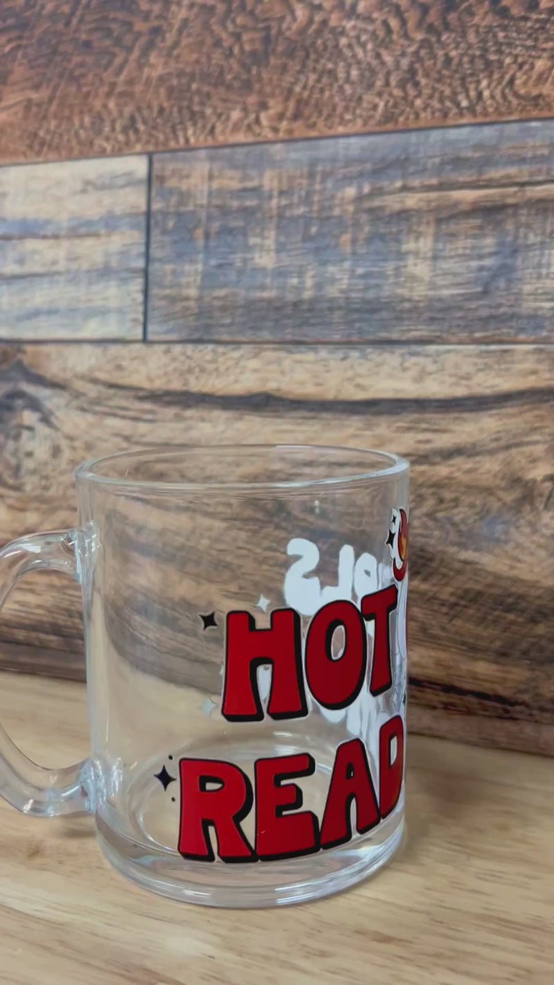 hot girls read smut Glass coffee mug