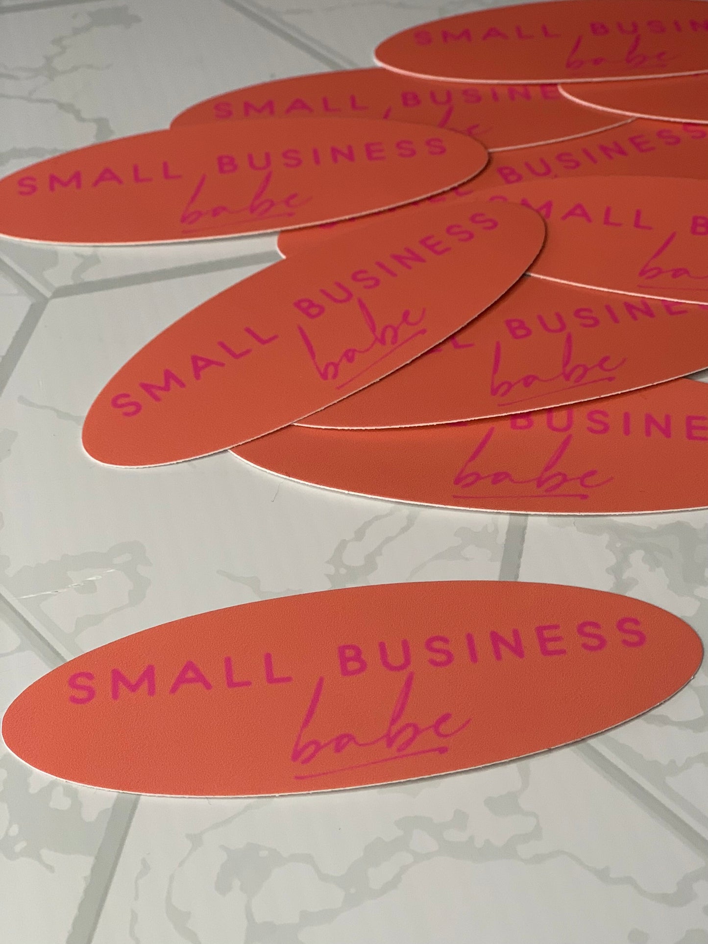 Small Business Babe Sticker • coral