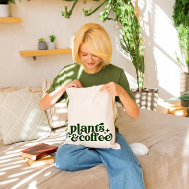 Plants & Coffee Tote Bag