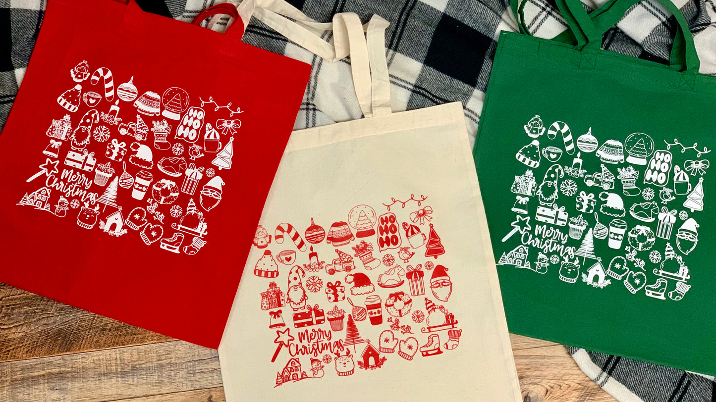 Xmas Favs Green Tote Bag