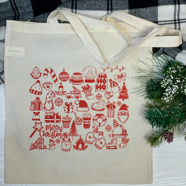 Christmas doodles Tote Bag