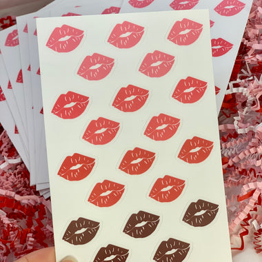 Red Kiss Ombré Sticker Sheet