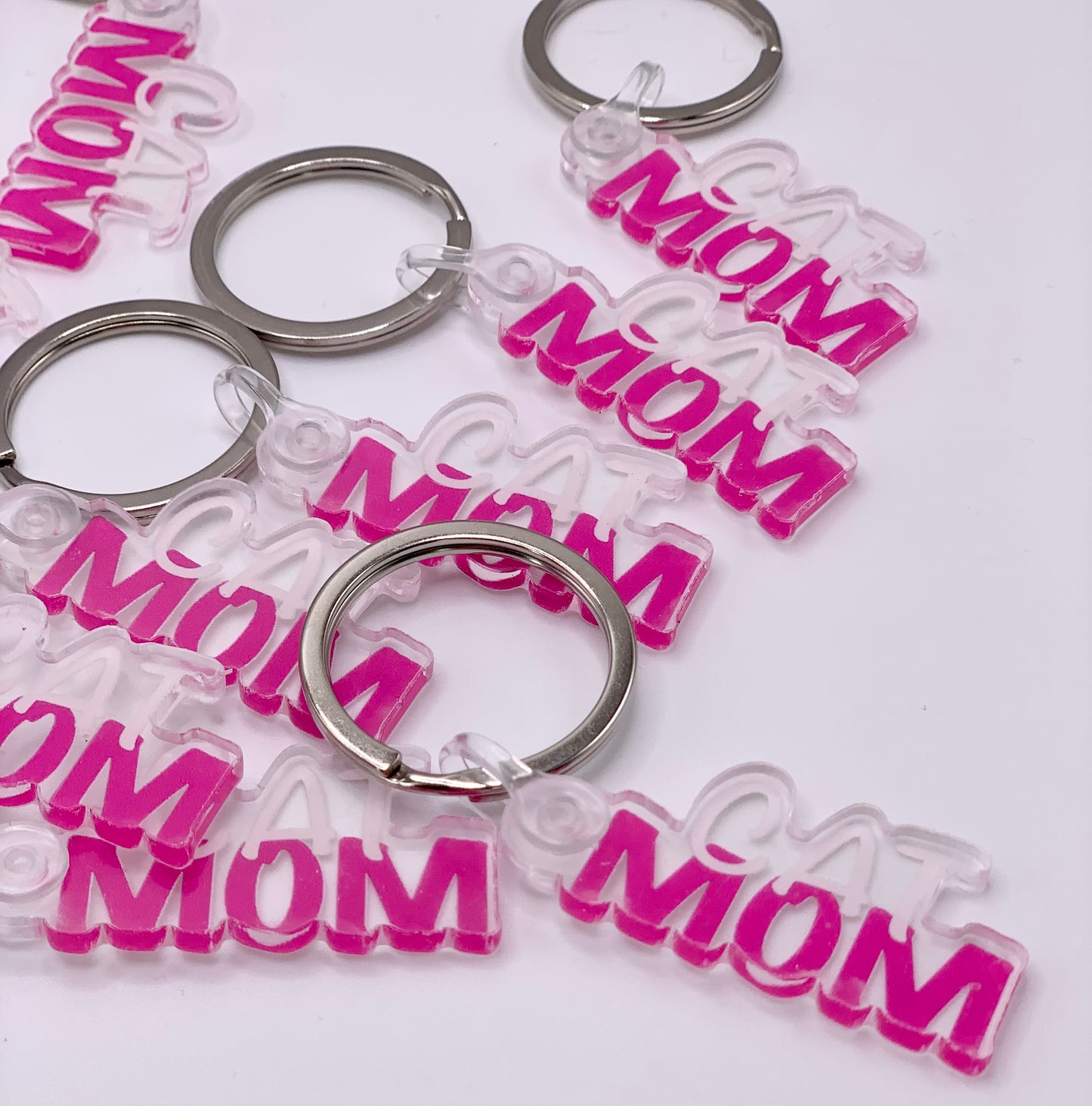 Cat Mom Keychain