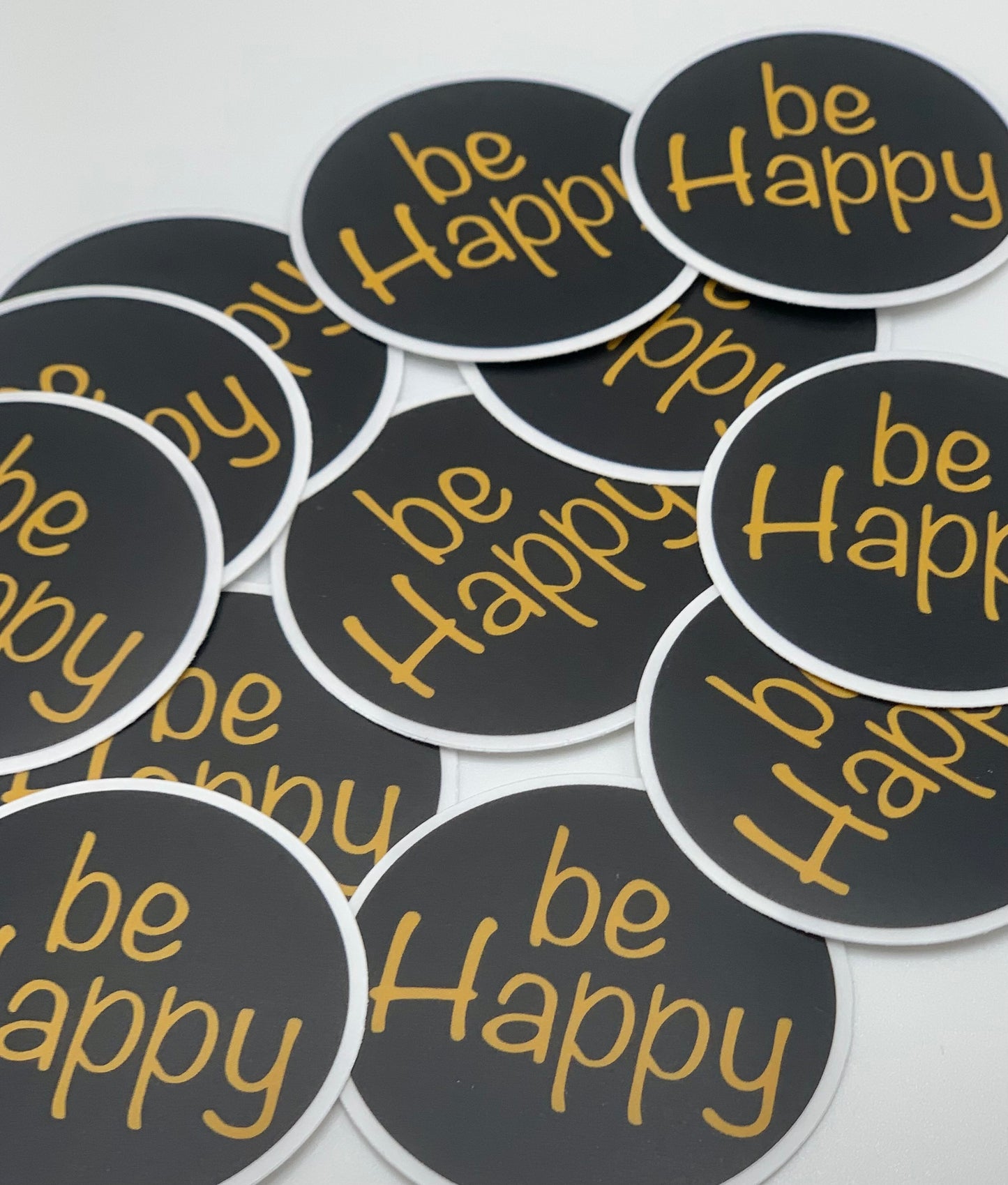 be Happy Clear Sticker