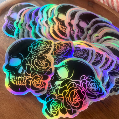 A|R Skull Holographic Sticker