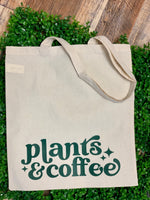 Plants & Coffee Tote Bag