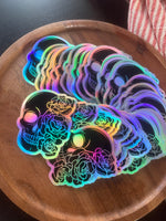 A|R Skull Holographic Sticker