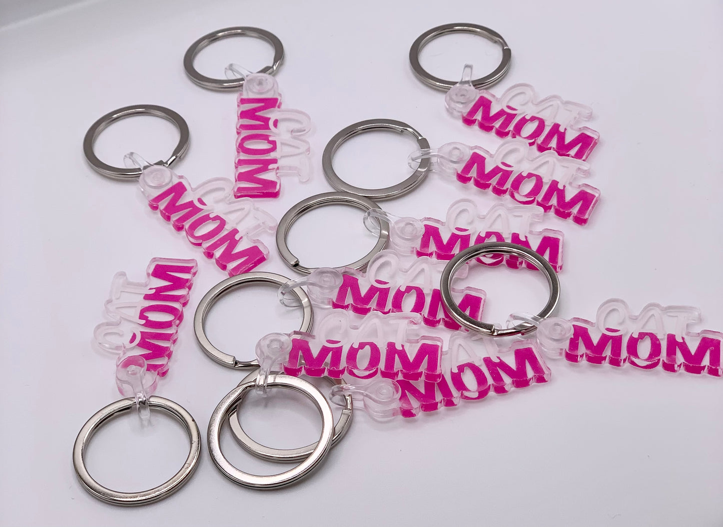 Cat Mom Keychain