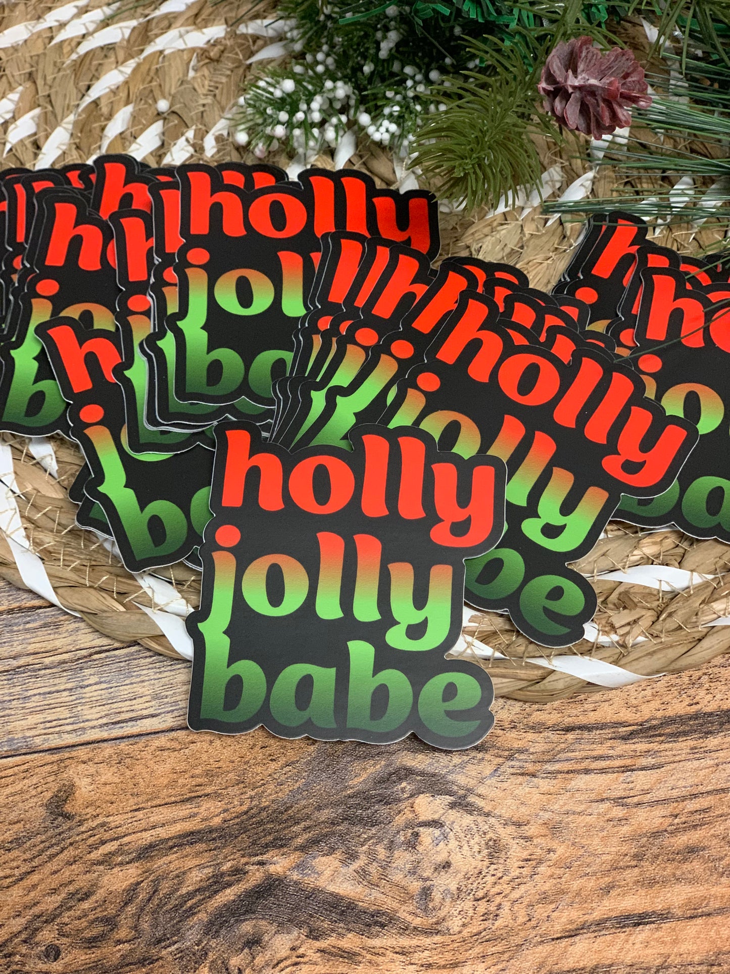 Holly Jolly Babe Sticker