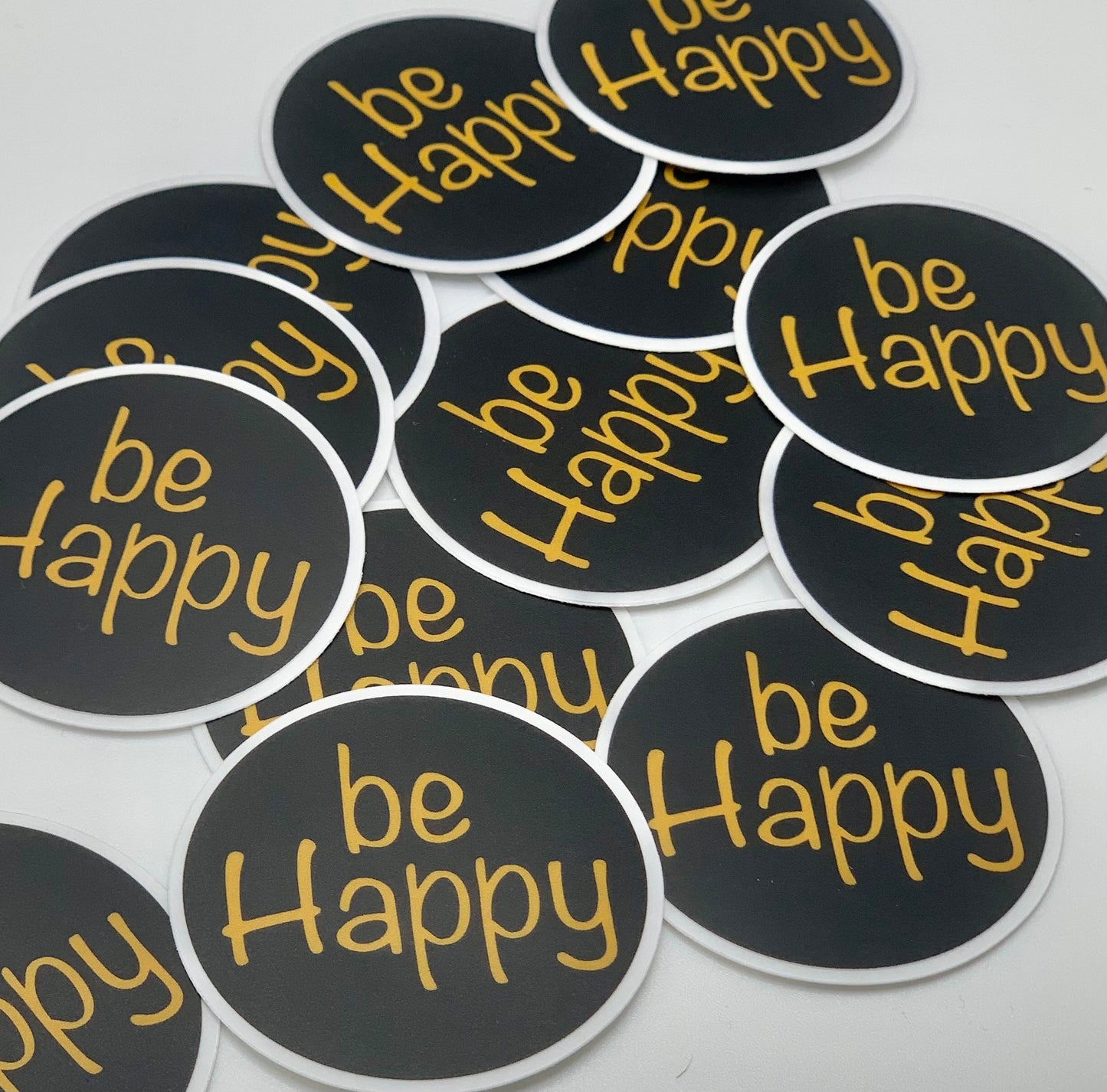 be Happy Clear Sticker