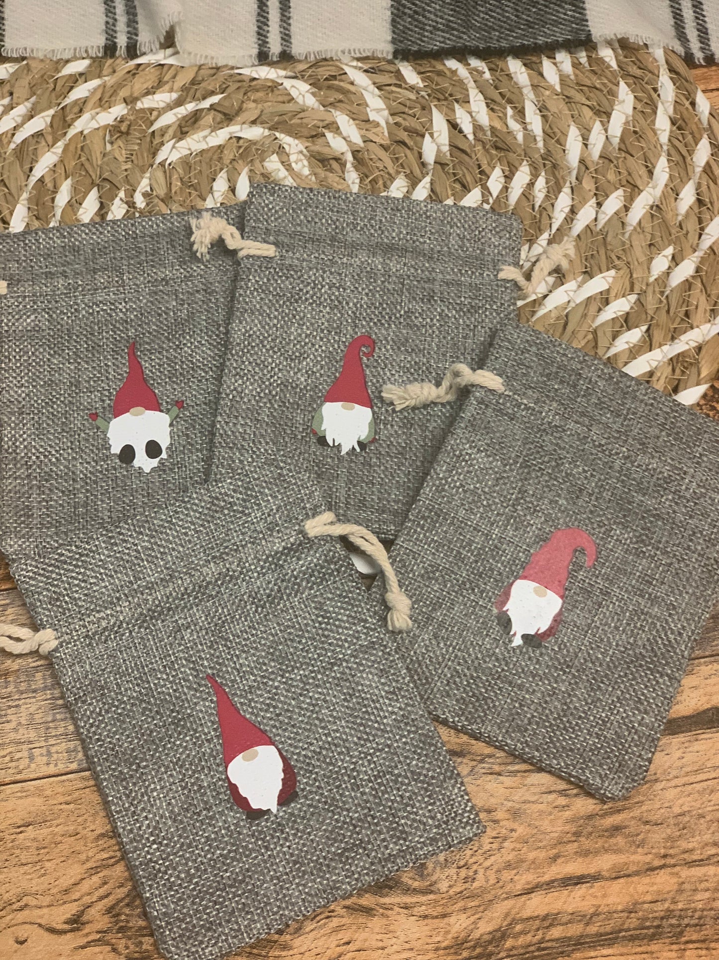 Set of 4 Gnome Gift Bags